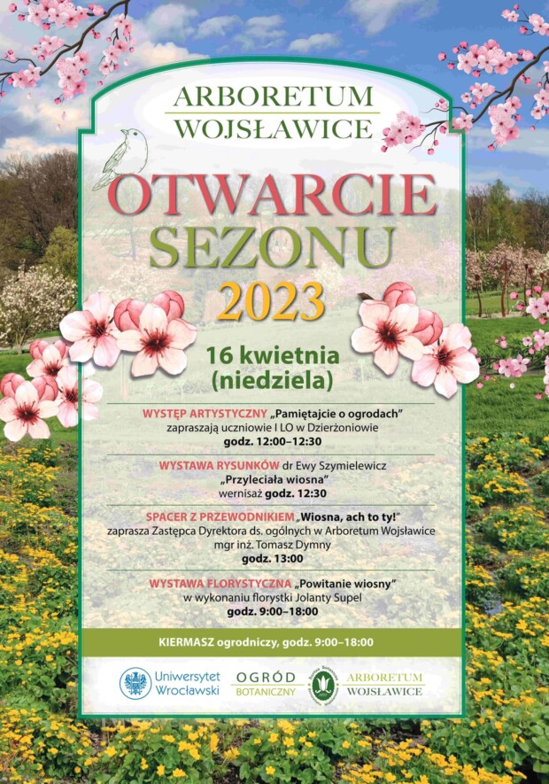 Otwarcie Arboretum już 16 kwietnia !